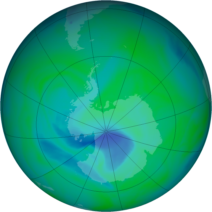 Ozone Map 2005-12-12